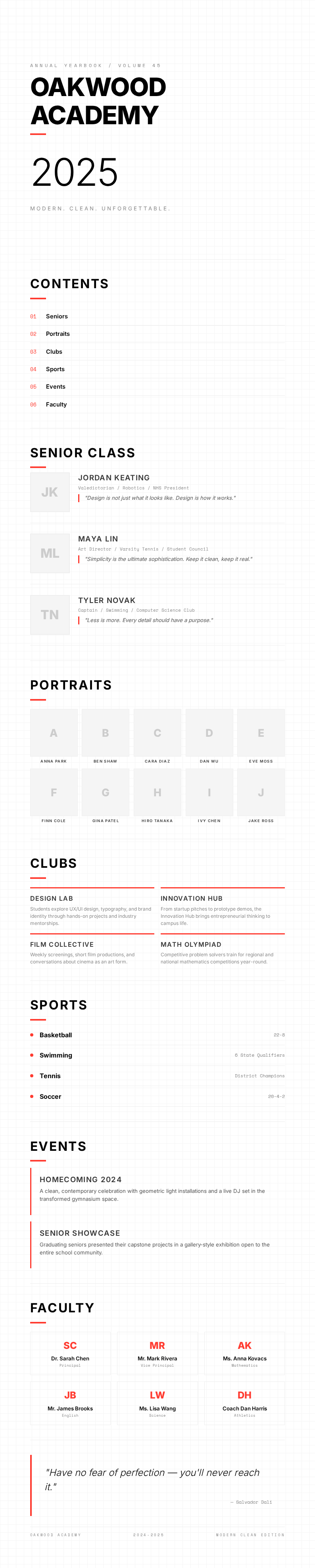Modern Clean Yearbook